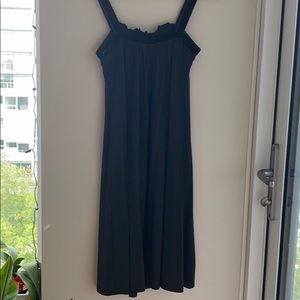 Black Max Mara dress with velvet trim